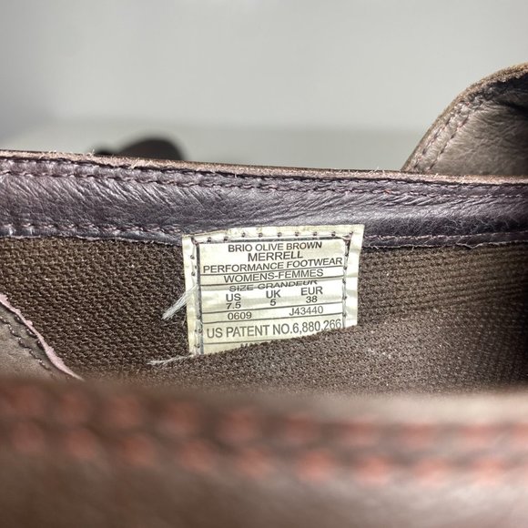 Merrell Women Shoes Mary Jane OrthoLite Strap Round Toe Leather Brown Sz 7.5 - Picture 11 of 16